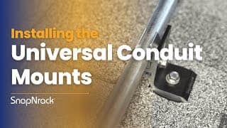 Installing SnapNrack Universal Conduit Mounts