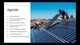  SnapNrack RL Universal Benefits in Speed & Logistics Webinar