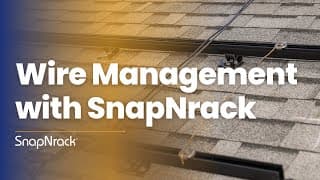 Wire Management with SnapNrack