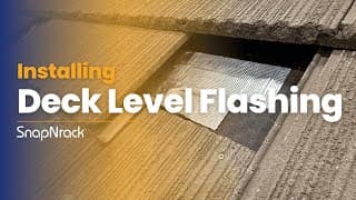 Installing Deck Level Flashing