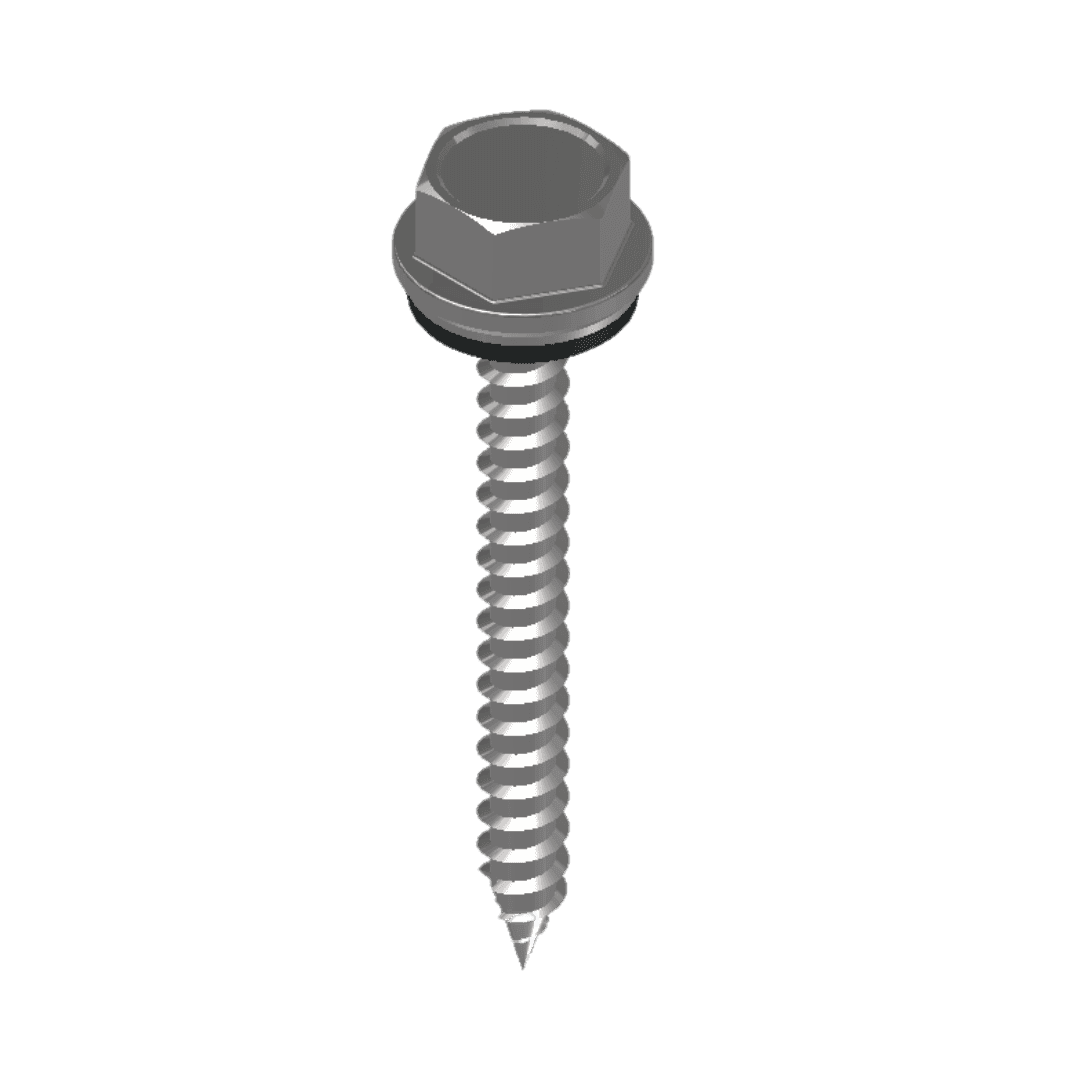 Sealing Wood Screw, #14 X 2 1/4", 1/2" Hex, SS