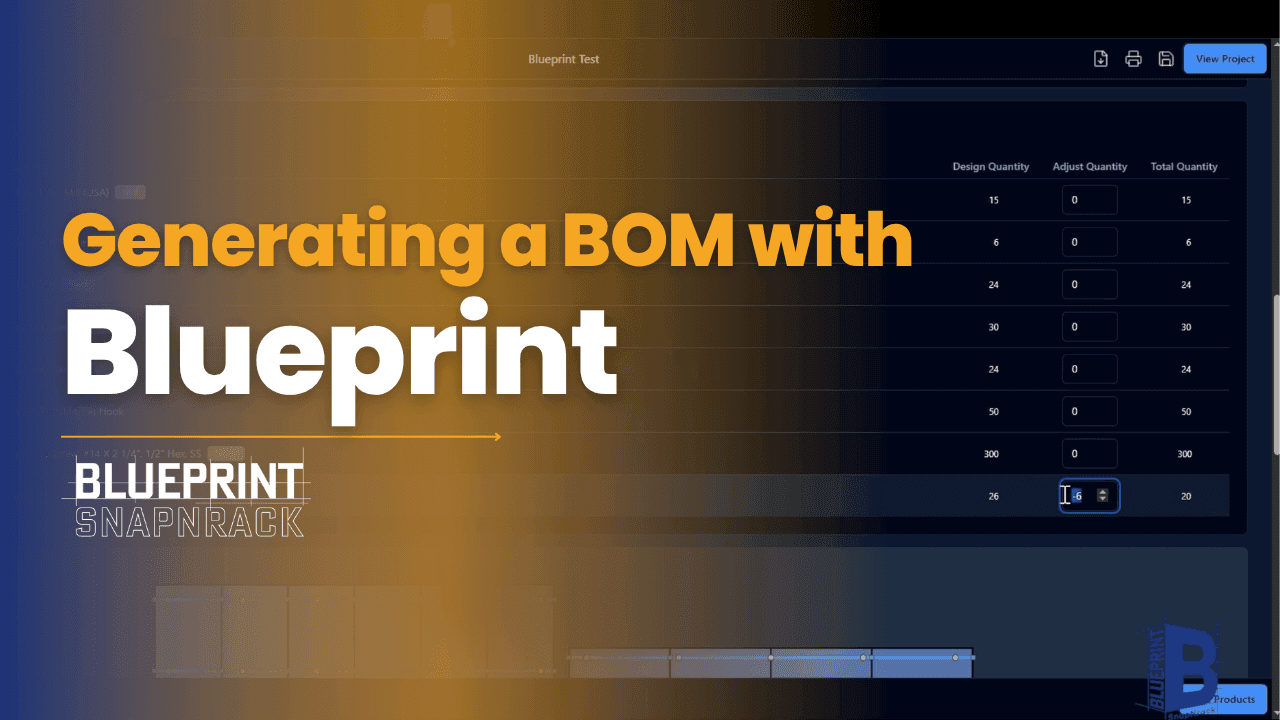 Generating a Bill of Materials with Blueprint