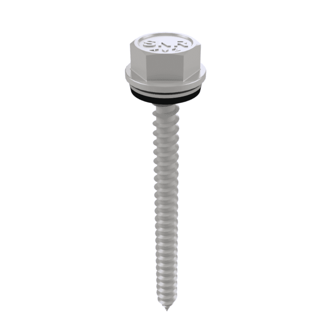 Sealing Wood Screw, #14 X 3", 1/2" Hex, SS