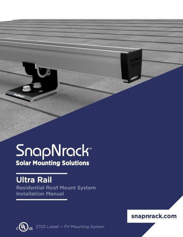 Snap And Rack Ultra Racking SnapNrack Ultra Rail Roof Mount System